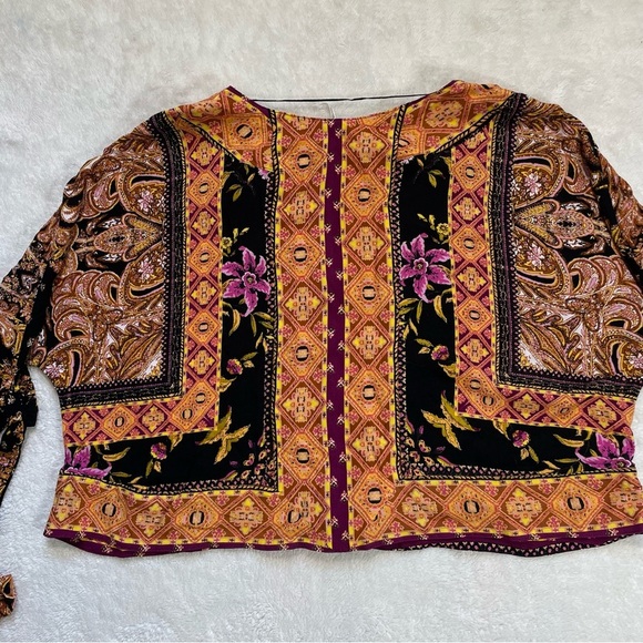 Free People Small Catch Me If You Can Kimono / Tunic in Dark Combo Long Sleeve - Picture 9 of 13